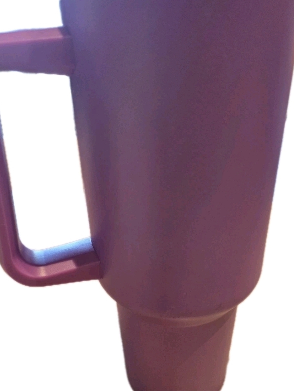 Purple 40oz Insulated Tumbler w Handle Personalized “Jen” Initial J Cup - Picture 4 of 11